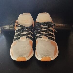 Adidas White and Orange Athletic Shoes
